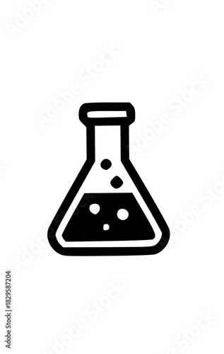 chemical laboratory flask icon vector