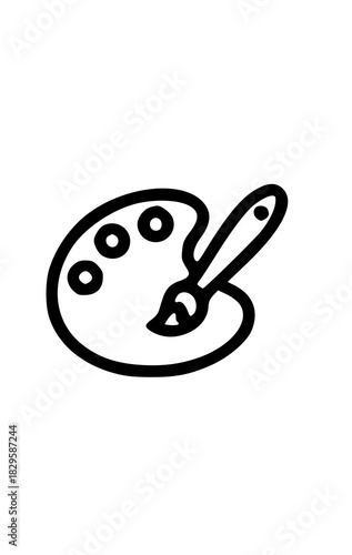Artist painter vector icon