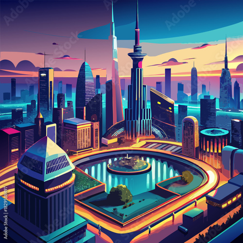 panorama of the city looking nice