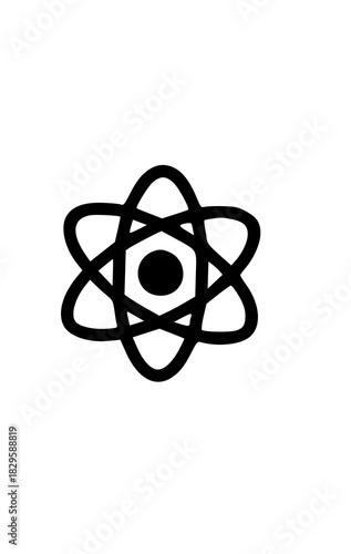 vector icon atom symbol on white background