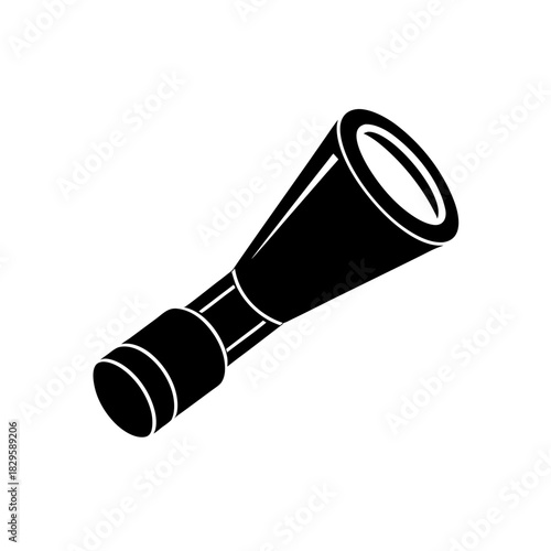 Vintage spyglass telescope icon for exploration and discovery.