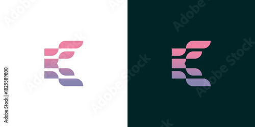 Abstract Letter K Design Modern Logo Concept for Branding and Identity with Gradient Colors