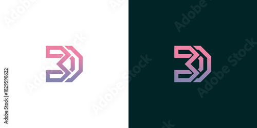Elegant 3D Logo Design Modern Gradient Style for Branding and Visual Identity | Concept & Digital Art