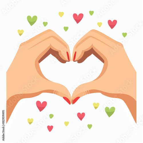 Two hands creating a heart to represent love and emotional connection.