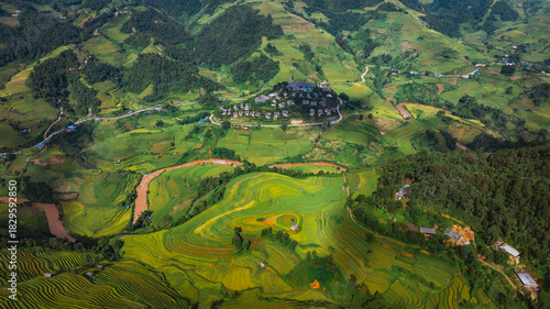 rice terraces in Mu Cang Chai, Vietnam