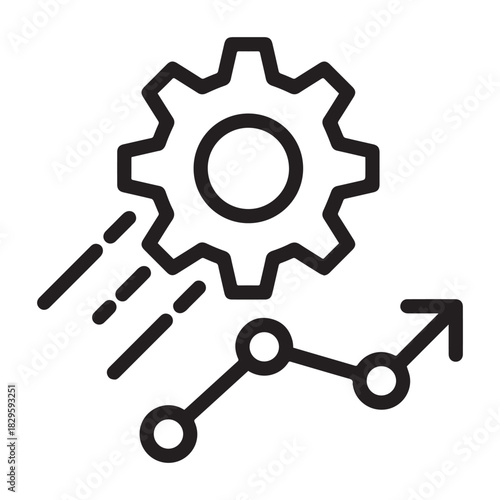 Business transformation icon in vector illustration