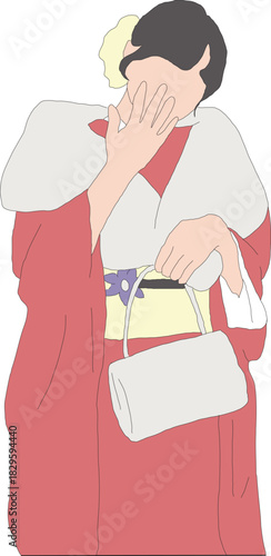 振袖を着た女性