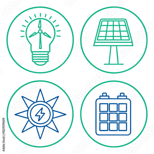 ecology icons set