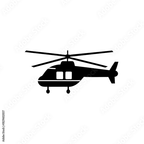 Helicopter transportation aircraft icon symbol isolated vector