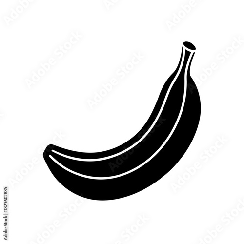 Banana fruit silhouette graphic icon design element isolated food