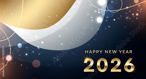 Elegant Happy New Year 2026 Celebration Background for Holiday Cheer