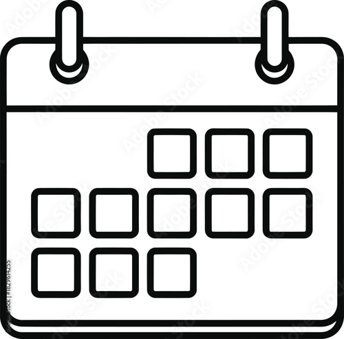 Calendar icon vector illustration for schedule appointment reminder plan eps silhouette
