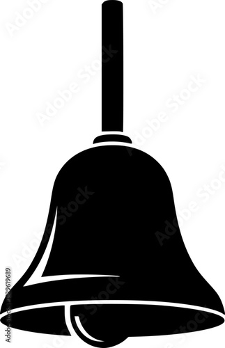  black silhouette of a handbell