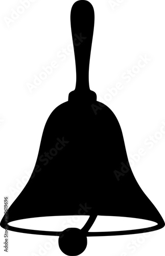  black silhouette of a handbell
