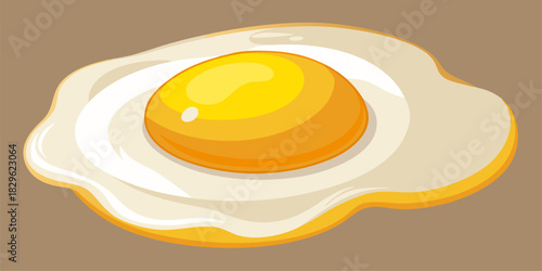 Tempting Melted White & Bright Yolk. A visually appealing and appetizing food illustration. Perfect for nutrition-themed content, recipes, or healthy fast food themes.