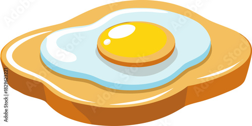 Tempting Melted White & Bright Yolk. A visually appealing and appetizing food illustration. Perfect for nutrition-themed content, recipes, or healthy fast food themes.