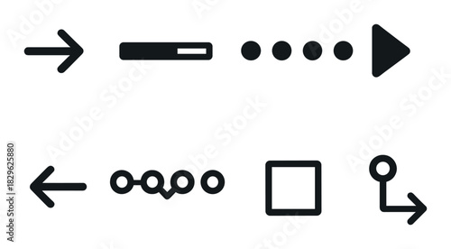 Abstract arrow and shape design with minimalist dark background