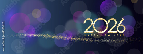 Happy New Year 2026 Greeting Card Background