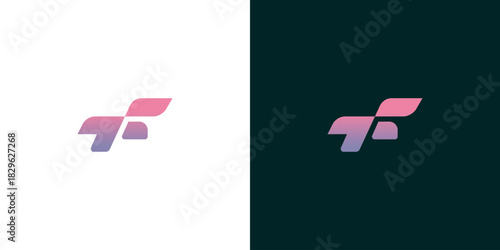 Modern abstract logo design with gradient colors for digital branding
