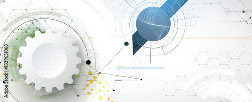 Cloud technology background and network science concept