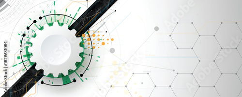 Cloud technology background and network science concept