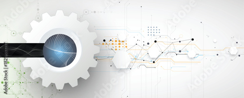 Cloud technology background and network science concept