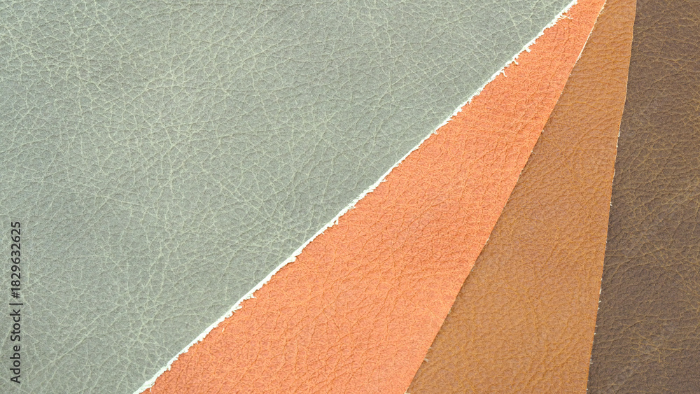 Fototapeta premium Abstract textured background of multicolored leather pieces with small pattern for web banner template or wallpaper design.
