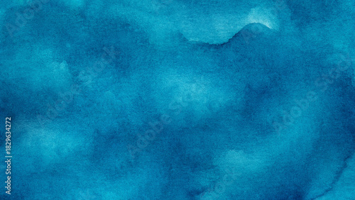 Azure blue turquoise abstract watercolor background texture background for web banner template or wallpaper design.