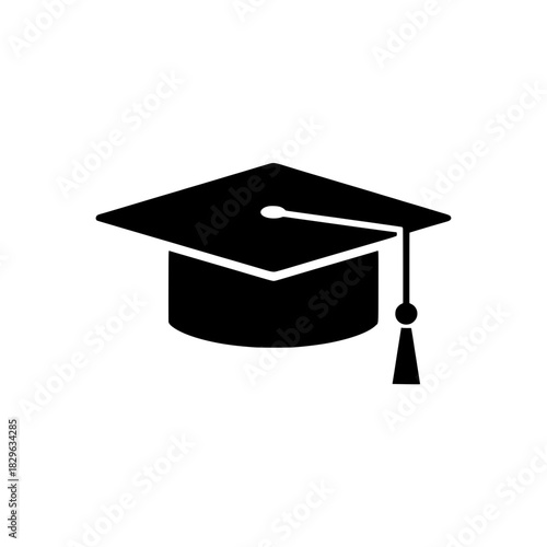Graduation Cap or Mortarboard Icon - Education and Success