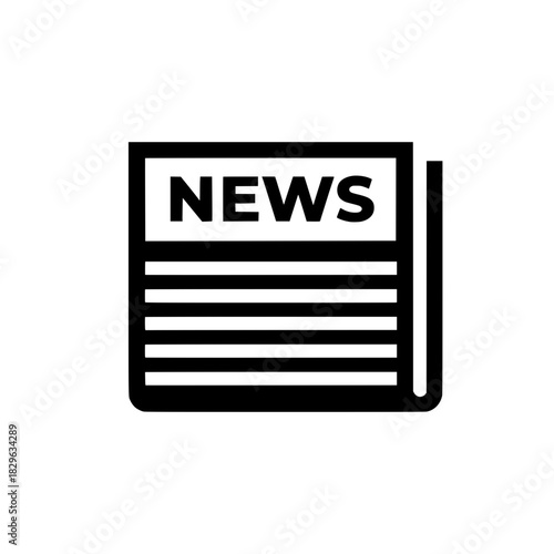 Newspaper Icon with NEWS Headline - Media and Journalism