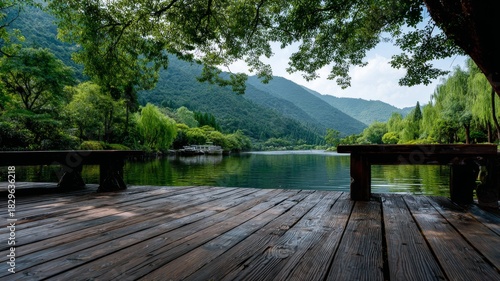 Fototapeta Naklejka Na Ścianę i Meble -  Tropical sandy ocean beach with tall palm trees under warm vintage toned sunlight and gentle film style flare creating serene coastal paradise atmosphere