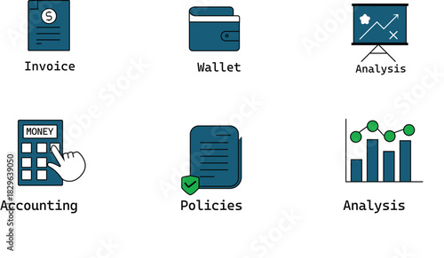 Financial Business and Accounting Icon Set