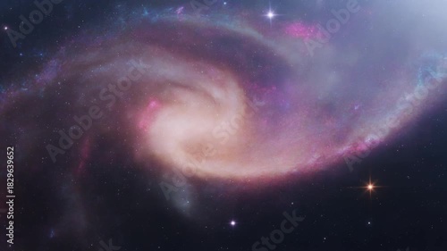 Wallpaper Mural Swirling Spiral Galaxy with Nebulae and Stars in Deep Space universe Torontodigital.ca