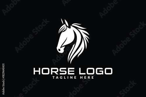 horse head logo icon vector illustration