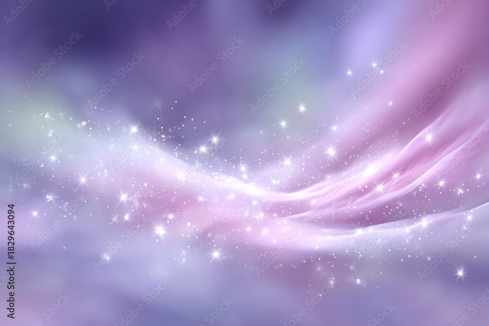 Obraz premium Celestial Serenity: A dreamy swirl of pastel hues, ethereal lights, and delicate shapes captures the essence of a peaceful and inspiring atmosphere. 
