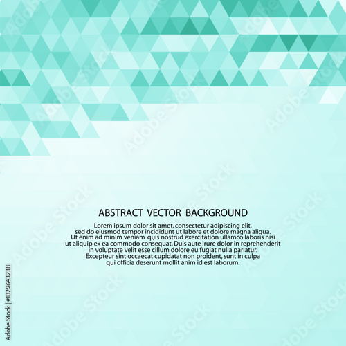 abstract blue triangles background. presentation template. cover brochures, flyers. geometric design. polygonal style. eps 10
