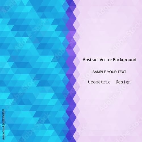 abstract blue triangles background. presentation template. cover brochures, flyers. geometric design. polygonal style. eps 10