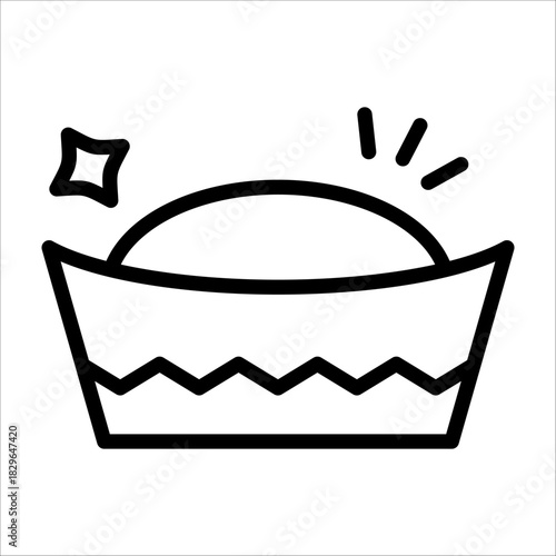 a Chinese classic gold bar icon with black single line style for design element or coloring book element