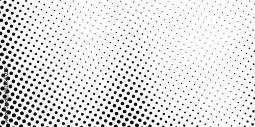 Grunge halftone gradient texture. Vanish weathered grit noise background. Fading gritty sand wallpaper. Retro pixelated backdrop. Vector textured template surface. Anime or manga style comic overlay