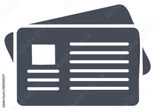 Corporate ID Card Stack Illustration Professional Business Credentials