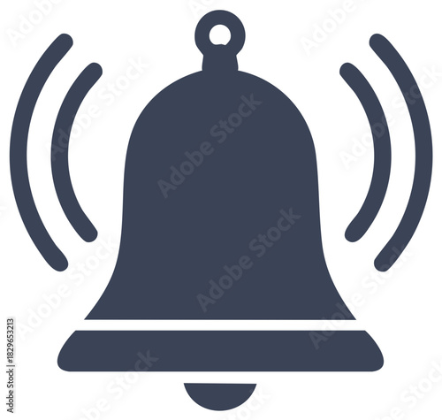 Ringing Bell Icon Alert Notification Sound Wave Symbol