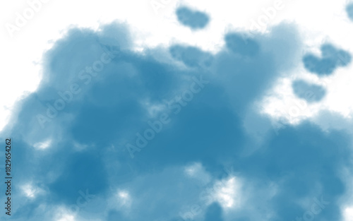 Abstract blue heart shapes bokeh on dark background