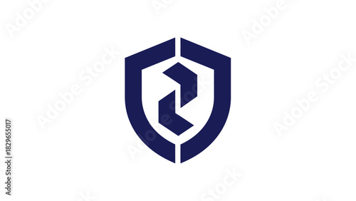 A navy blue shield logo with a stylized letter 'Z' inside, representing security.