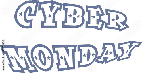 Cyber Monday text design vector illustration for online shopping promotion