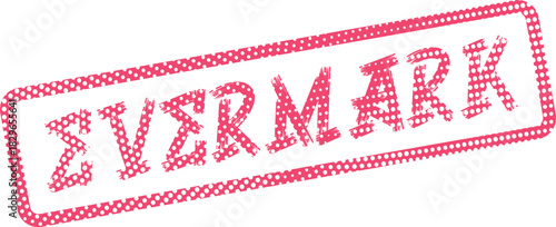 Distinctive Pink Dotted Evermark Text in a Retro Stamped Frame