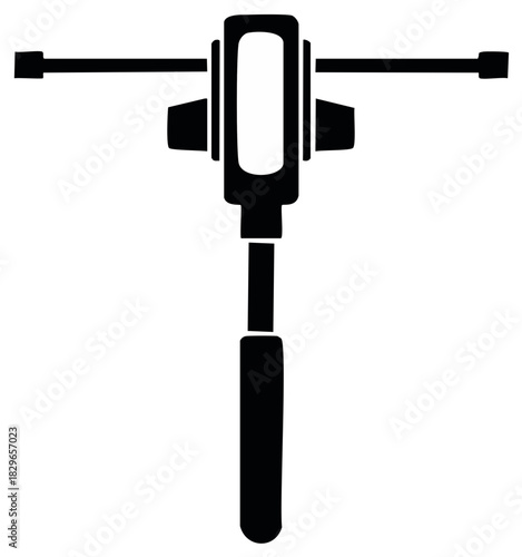 Woodworking shoulder vise clamp icon. Black silhouette of a workbench tool for carpentry and workshops.