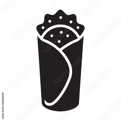 Burrito Icon Vector Illustration