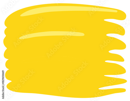 Abstract yellow liquid smudge of flowing honey or butter vector graphic