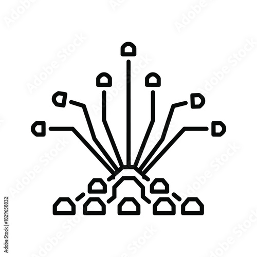 Illustration of chapter and story segments isolated on