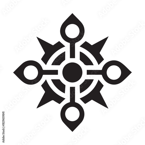 Adinkra Community Symbol Icon Vector Illustration